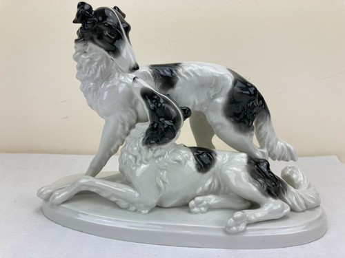 Statuina cani porcellana alta - porcellana,