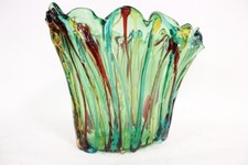 Bellissimo Vaso / vase / vetro Murano glass / verde / green / originale / Venice