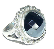 ANELLO in argento 925 con pietra di ONICE NERO   - GIOIELLO
