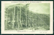 La Spezia Città Piroscafo da Carico in Costruzione cartolina QZ7434