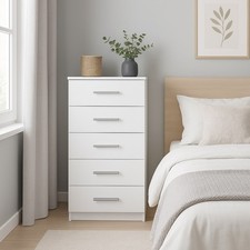 Cassettiera 5 Cassetti Multiuso Settimino Moderno Salvaspazio Legno Mdf  108cm