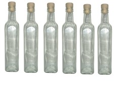 6 Bottiglie in vetro 500ml con tappo per liquori limoncello decorazioni decoupag