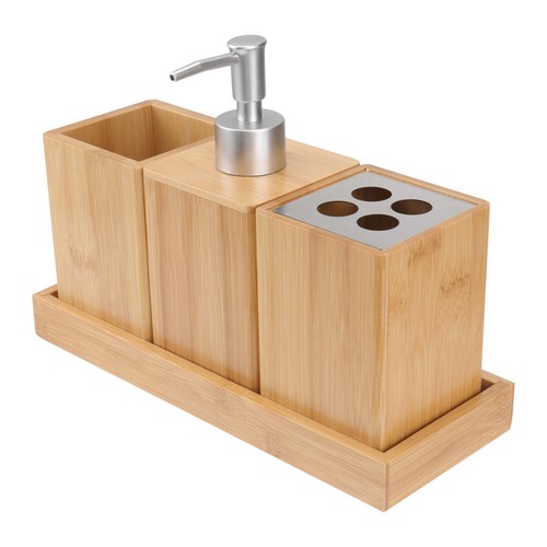 Set accessori bagno bambù - accessori,