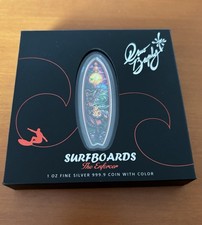 1 oz Plata 999.9 Tabla Surf