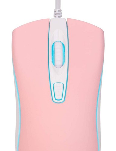 Mouse rosa con filo - usb,