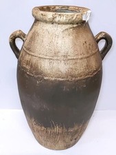 23-Inch Brown Antique-Inspired Fiberglass Tall Floor Vase Farmhouse Boho Decor