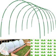 Cerchi da Giardino per Letti Rialzati Copertura Fila, 36Pz 8Ft Serra Giardino Grow Tunnel
