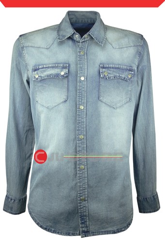 Camicia jeans uomo cotone