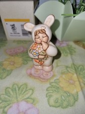 Thun Bimbo Coniglio Con Bouquet Di Fiori Invetriato Con Scatola Mercato Estero