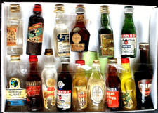 15 MINI BOTTIGLIETTE LIQUORE D'epoca