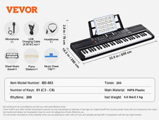 VEVOR Pianoforte Digitale Con