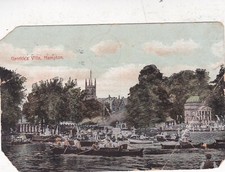 Garrick's Villa Hampton Postcard posted 1907 tax to pay corners missing