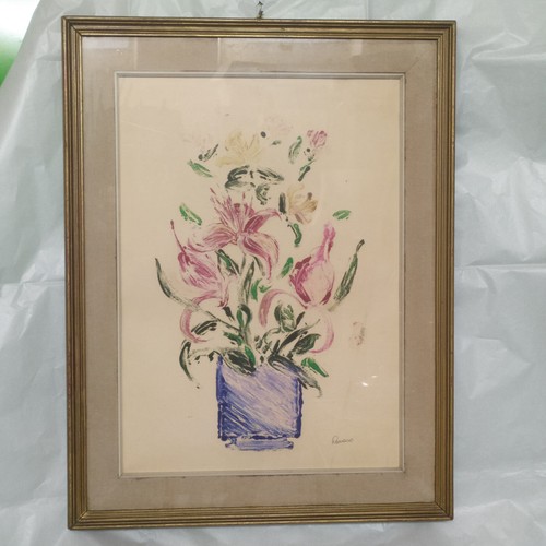 Quadro vaso con fiori - quadro, fiori-tempera