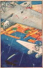 bu731 cartolina  roma emka societa' aerea mediterranea  aviazione