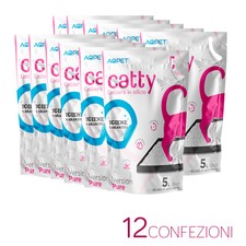 12 Confezioni Di Lettiera Silicio Silice Gatti Da 5 Litri -2 Kg 60 Lt Catty Pure