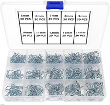 250pz Morsetti Clip Ø 5-14Mm per Tubo Flessibile Fascette Tubi a Filo Singolo