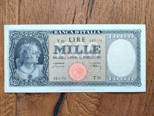 1000 lire busto dell italia - lire, dell'italia