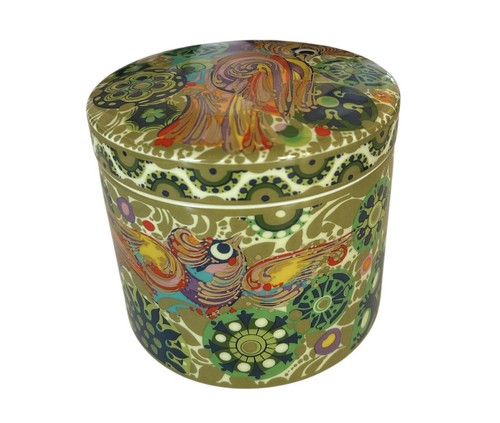 Vaso con coperchio porcellana