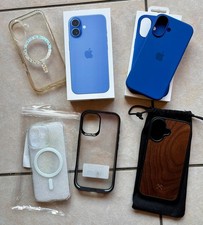 Apple iPhone 16, Ultramarine, 256GB + diverse cover