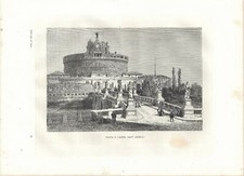 Stampa antica ROMA PONTE E