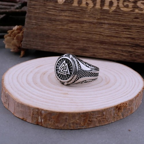 Anello runa vichinghi valknut - runa,