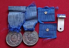 REGNO D'ITALIA COPPIA MEDAGLIE ARGENTO AL VALORE MILITARE MARCATE REGIA ZECCA