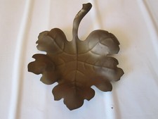 Soprammobile vintage in rame svuotatasche antico a forma di foglia porta oggetti