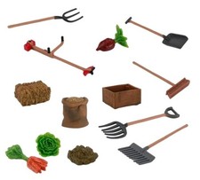 Farm Playset 13PCS Set di Attrezzi da Giardinaggio Fattoria con Spatola Vanga Forca Rasaerba...