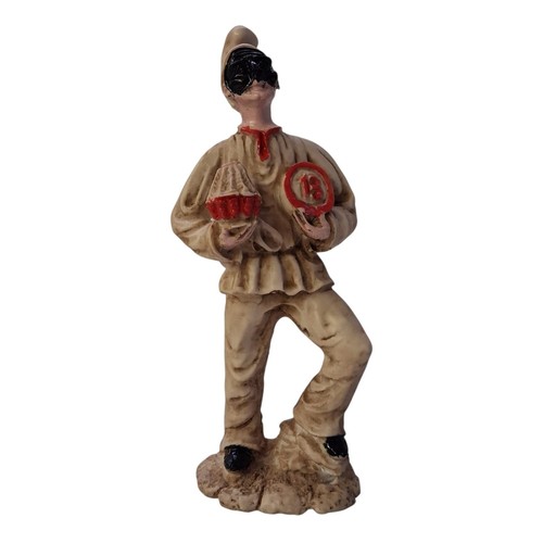 Pulcinella statua resina - pulcinella, in