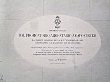 Carta Nautica  - Dal Promontorio Argentario a Capo Circeo - Genova 1907
