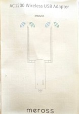 Meross AC1200 Adattatore Wi-Fi Wireless USB 3.0 2x 5dBi Antenna Esterna Alto Guadagno