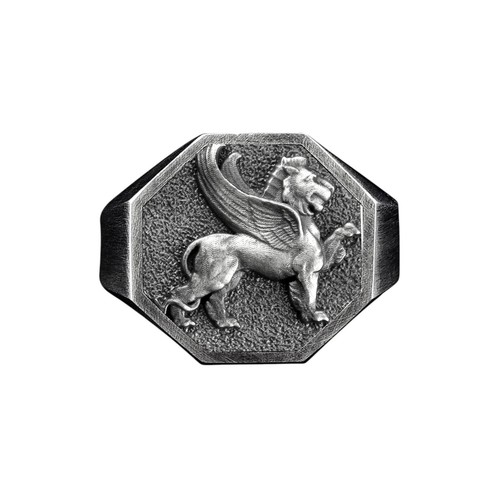 Anello argento ossidato - in,