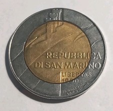 Moneta 500 LIRE - REPUBBLICA DI SAN MARINO 1990 KM#256