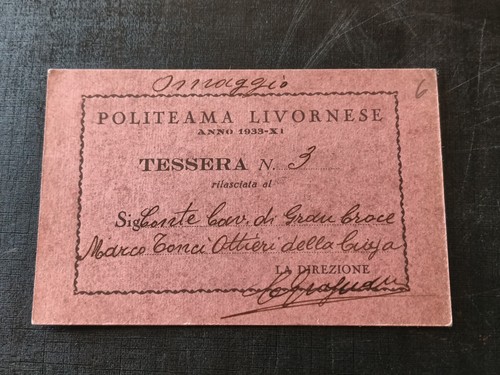 Tessera teatro politeama - tessera,