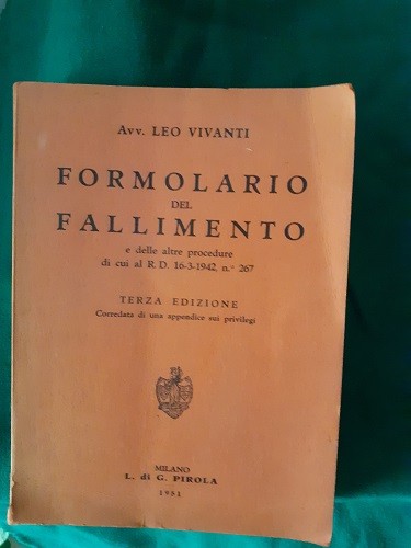 Formolario del fallimento - formolario, e