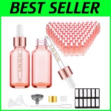 Bottiglie di vetro a prova di perdite da 1 oz - Confezione da 99 con etichette