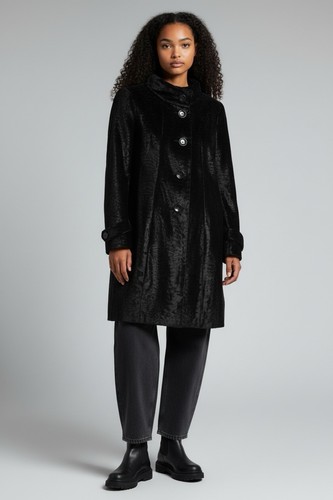 Cappotto liu nero stile - cappotto,