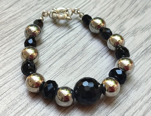 Bracciale onice nero - onice, pietre