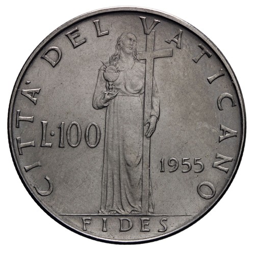 Vaticano 100 lire 1955 - -,