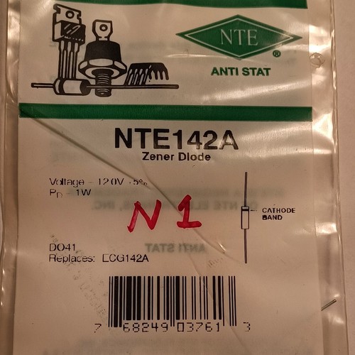 Nte142a diodo zener n1 - n1,