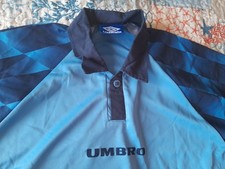 MAGLIA SHIRT VINTAGE FOOTBALL MATCH UMBRO BLUE N°7. SIZE XXL
