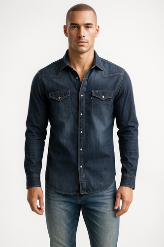 Camicia uomo ragazzo jeans - uomo,