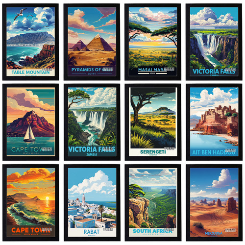 Poster vintage africa viaggio - vintage,