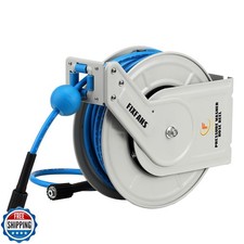 FIXFANS Avvolgitubo Idropulitrice con Tubo, 1/4" × 60ft Potenza Retrattile Wa