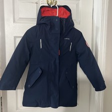 Quechua Decathlon Puffer Jacket Ragazze Giovani 7-8 Y Blu Scuro Felpa con Cappuccio SH500 U-Warm