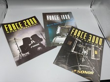 SONOR FORCE 1000 2000 3000 DEPLIANT DRUMS MADE IN GERMANY 1990 /92 