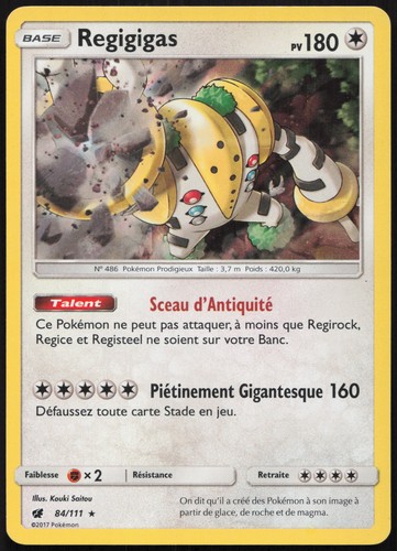 Carte pokémon regigigas - carte,