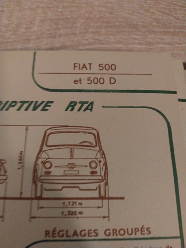 Fiat 500 fiche - 500, d