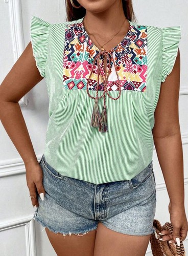 Taglia plus blusa top - plus, 22