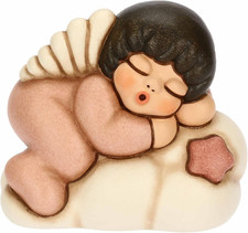 - Angelo Rosa Su Nuvola - Ceramica - Collezione Bomboniera - 5.8 X 4.8 X 7.4 Cm